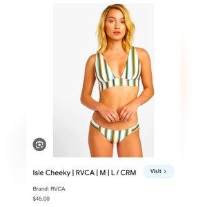 RVCA isle cheeky bottom. Brand new with tags and liner. Size large